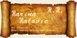 Marina Malović vizit kartica
